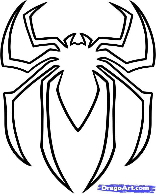 630x783 Gallery For Gt Spiderman Spider Template Drawing Stuff