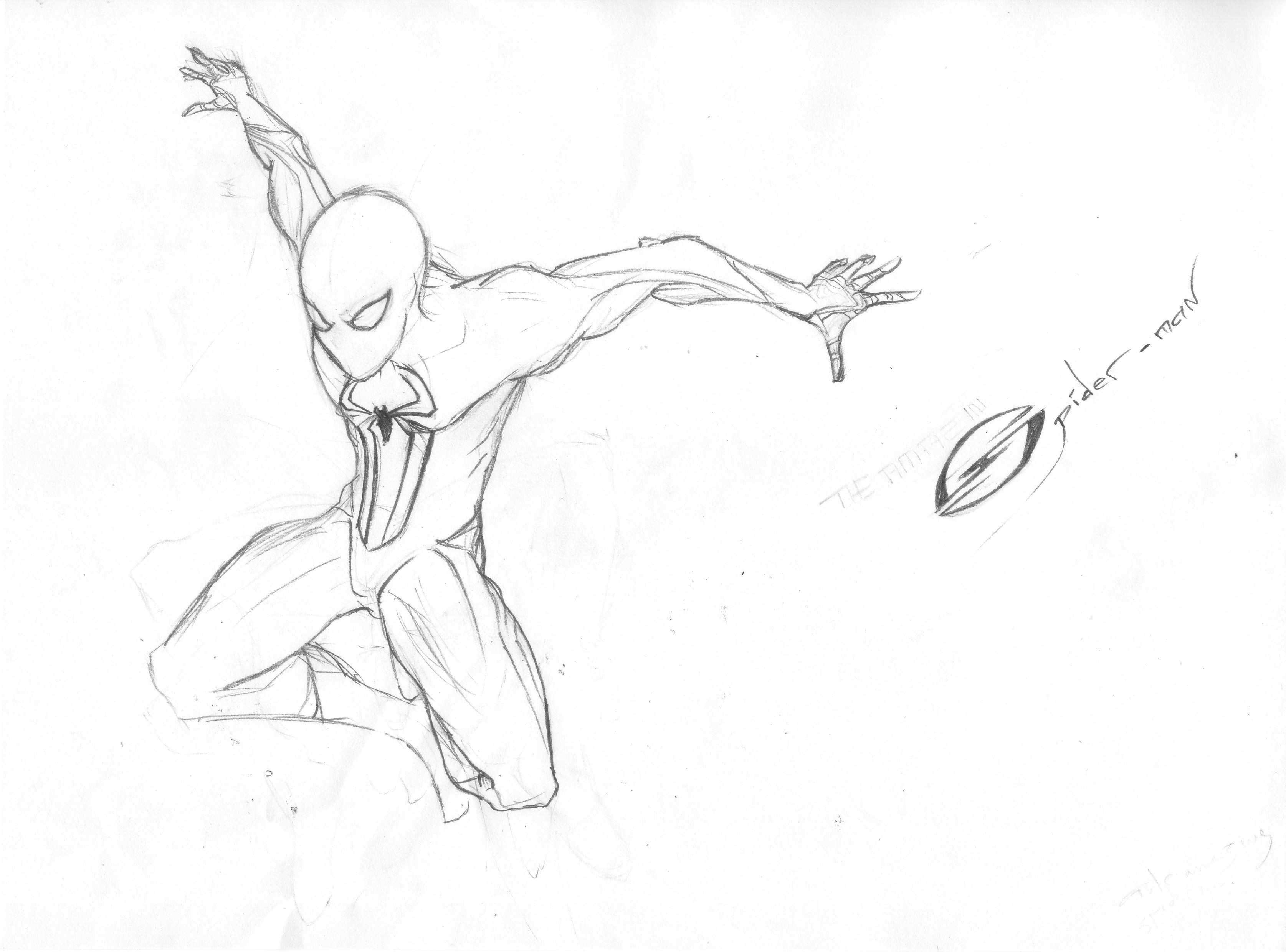 3350x2480 The Amazing Spiderman Logo Drawing