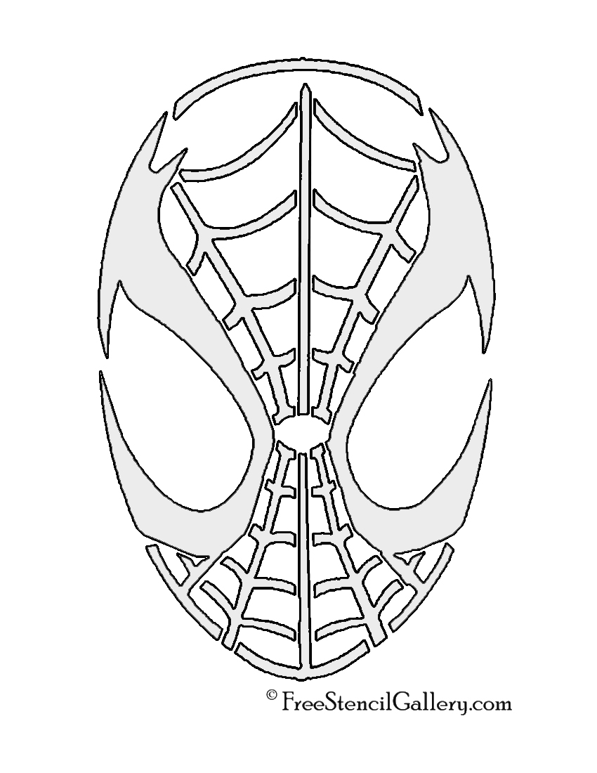 850x1100 Spiderman Mask Stencil Free Stencil Gallery
