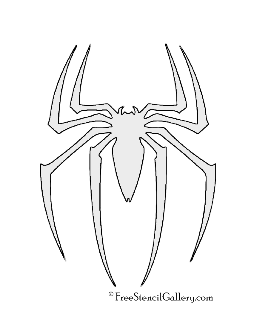 851x1100 Spiderman Symbol Stencil Free Stencil Gallery