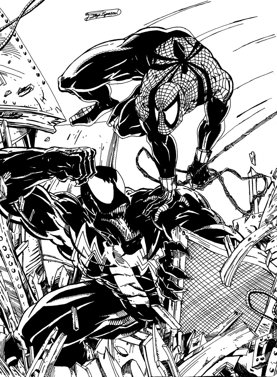 spiderman venom drawing at getdrawingscom free for personal use