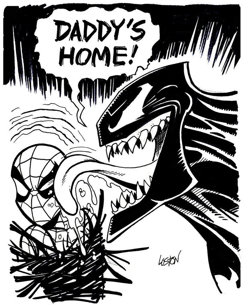 820x1023 Spider Man And Venom Sketch By Lostonwallace