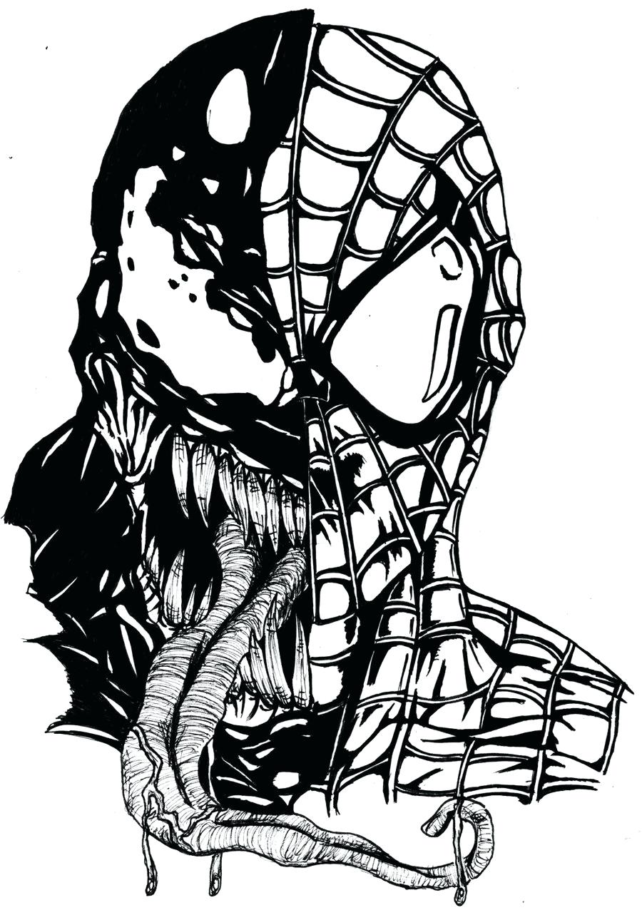Spiderman Venom Drawing at GetDrawings.com   Free for personal use ...