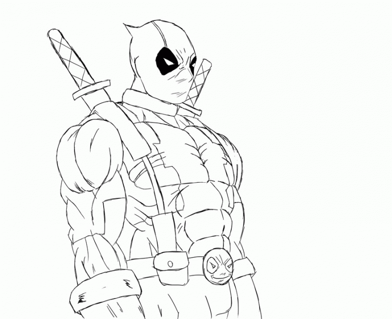 805x655 Coloring Deadpool And Spiderman Coloring Pages With Deathstroke