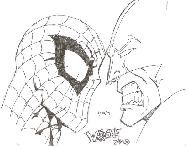 600x466 Spiderman Vs. Batman By Warzone7490