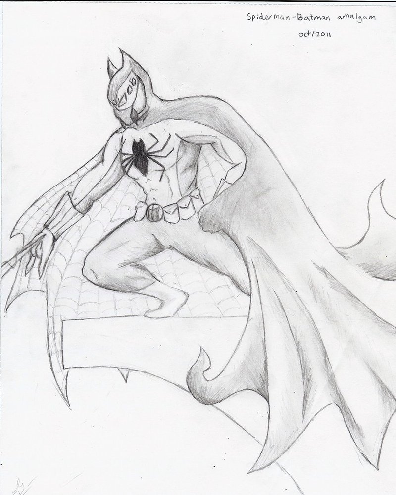 800x998 Spiderman Batman Amalgam By Arcanineryu