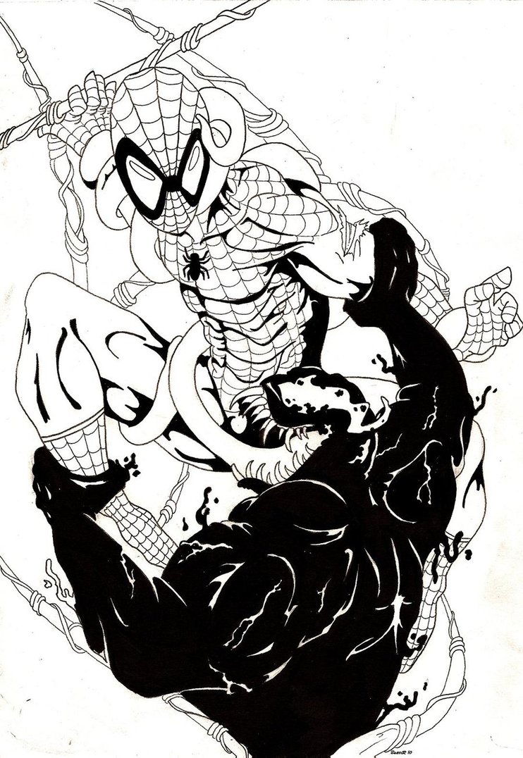 742x1076 Spiderman Vs Venom By Baitti