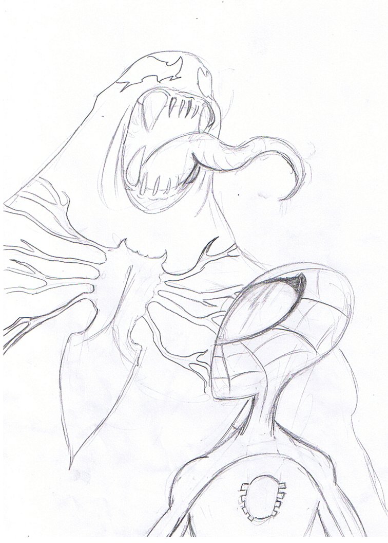 756x1056 Spiderman Vs. Venom Manga Style By Nimibro