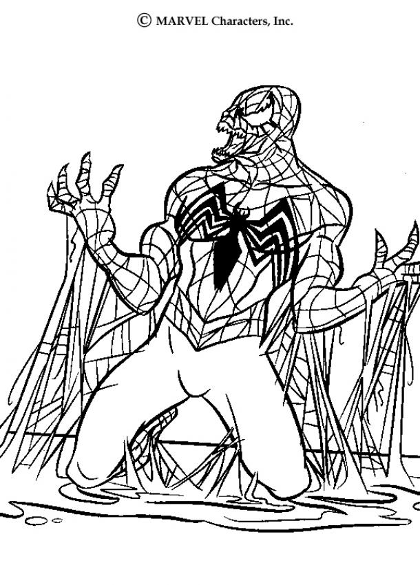 610x850 Venom Coloring Pages