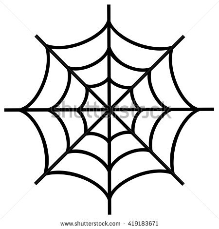 450x470 Drawn Spider Web Drawing