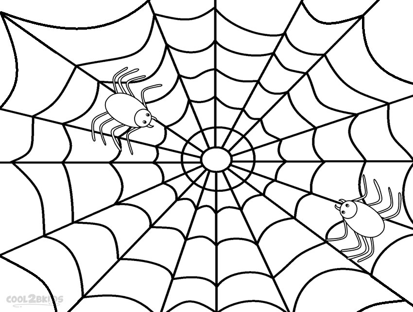 850x641 Printable Spider Web Coloring Pages For Kids Cool2bkids
