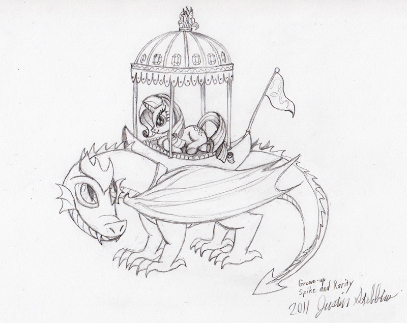800x635 Rarity Amp Grown Up Spike Sketch
