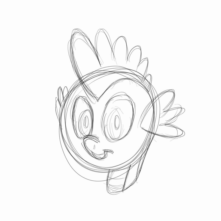 894x894 Spike The Dragon Sketch By Phoenix Fire Soul