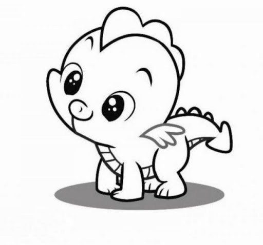 512x478 Young Spike The Dragon My Little Pony Coloring Pages Dringrames