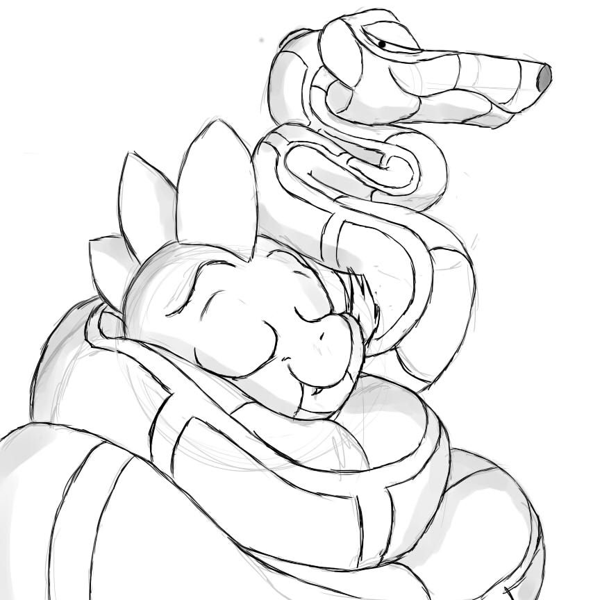 864x864 Kaa X Spike Sketch By Jockbock