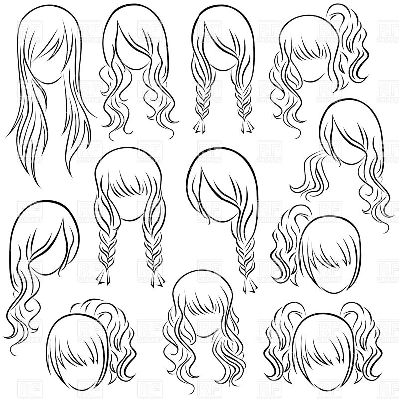 800x800 Set Of Teenage Girl's Hairstyles