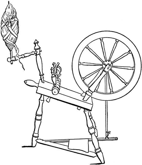 552x640 Diagram Of A Spinning Wheel Clipart Etc