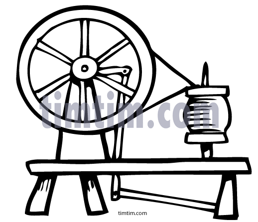 518x446 Free Drawing Of A Spinning Wheel Bw From The Category Hobby
