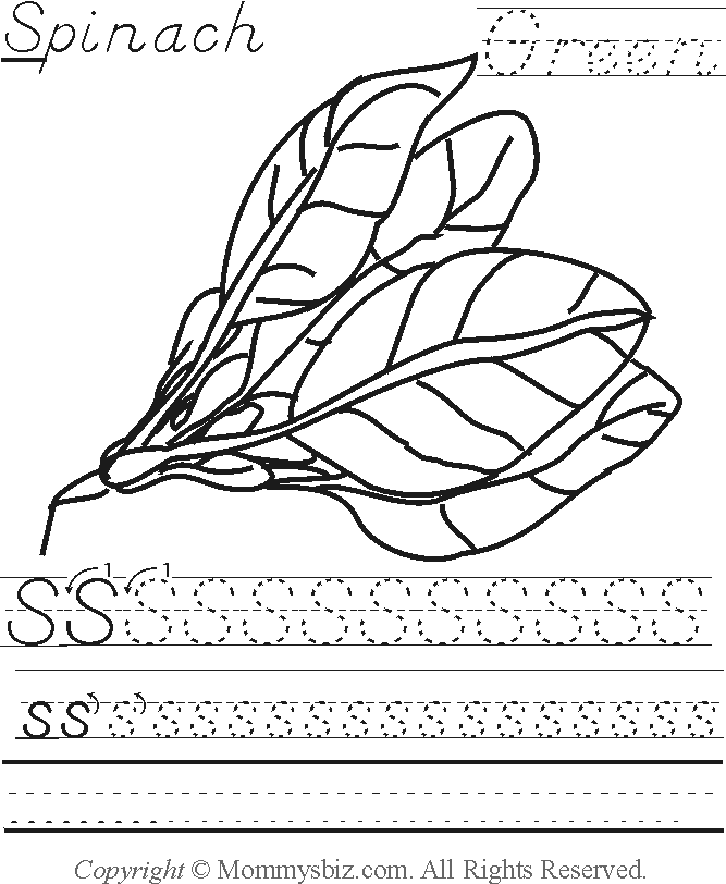 667x812 Mommysbiz S Spinach Green Preschool Worksheet By Danahaynes