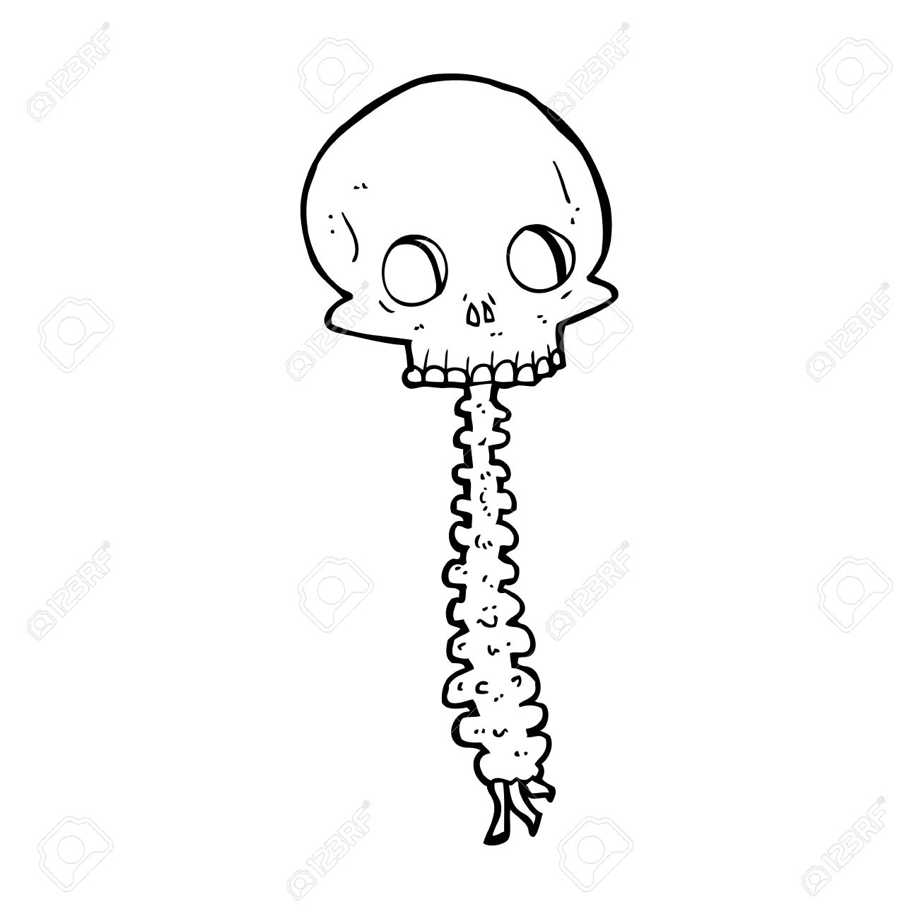 1300x1300 Spooky Cartoon Skull Spine Royalty Free Cliparts, Vectors,