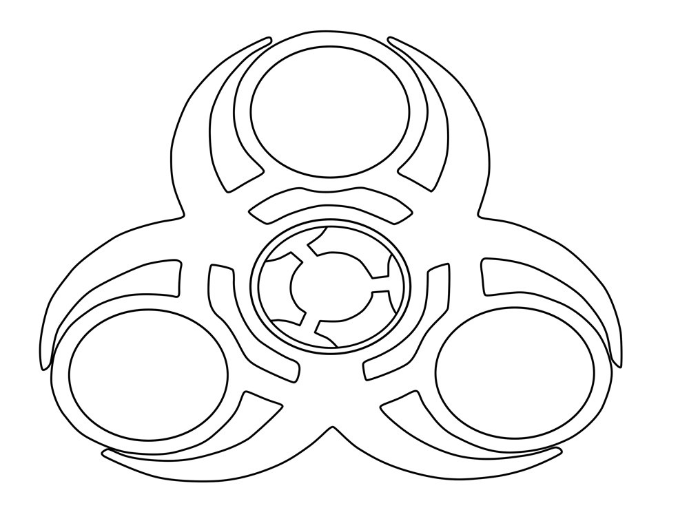1000x757 Fidget Spinner Printable Coloring Page 4