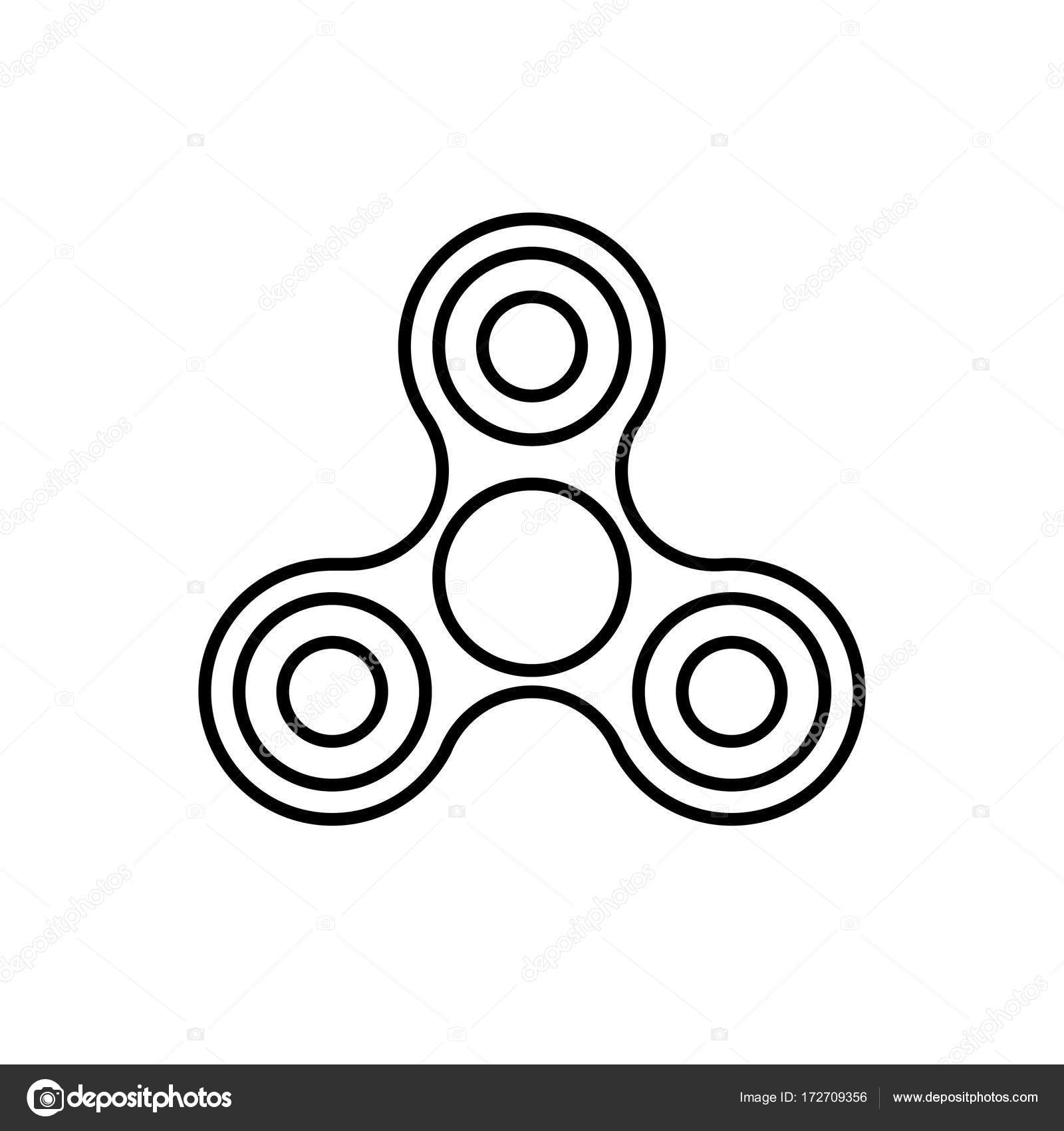 1600x1700 Spinner Outline Silhouette Stock Vector Longquattro