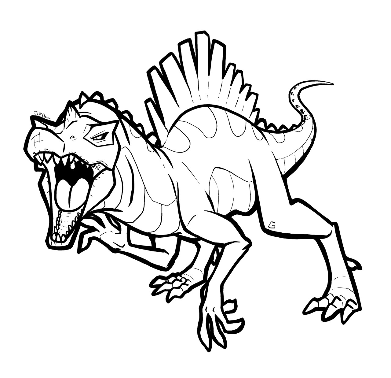 Spinosaurus Drawing at GetDrawings | Free download