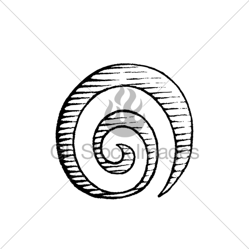 500x500 Vectorized Ink Sketch Of A Spiral Galaxy Symbol Gl Stock Images