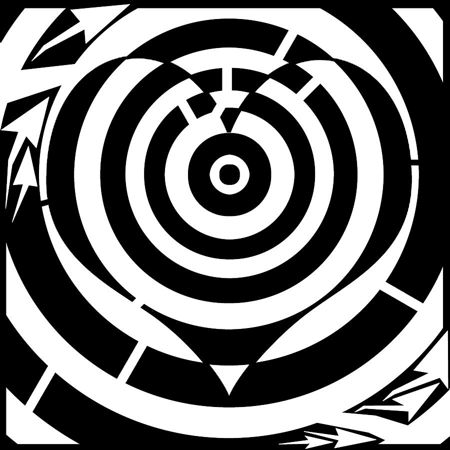 900x900 Maze Of Hearts Drawing By Yonatan Frimer Maze Artist
