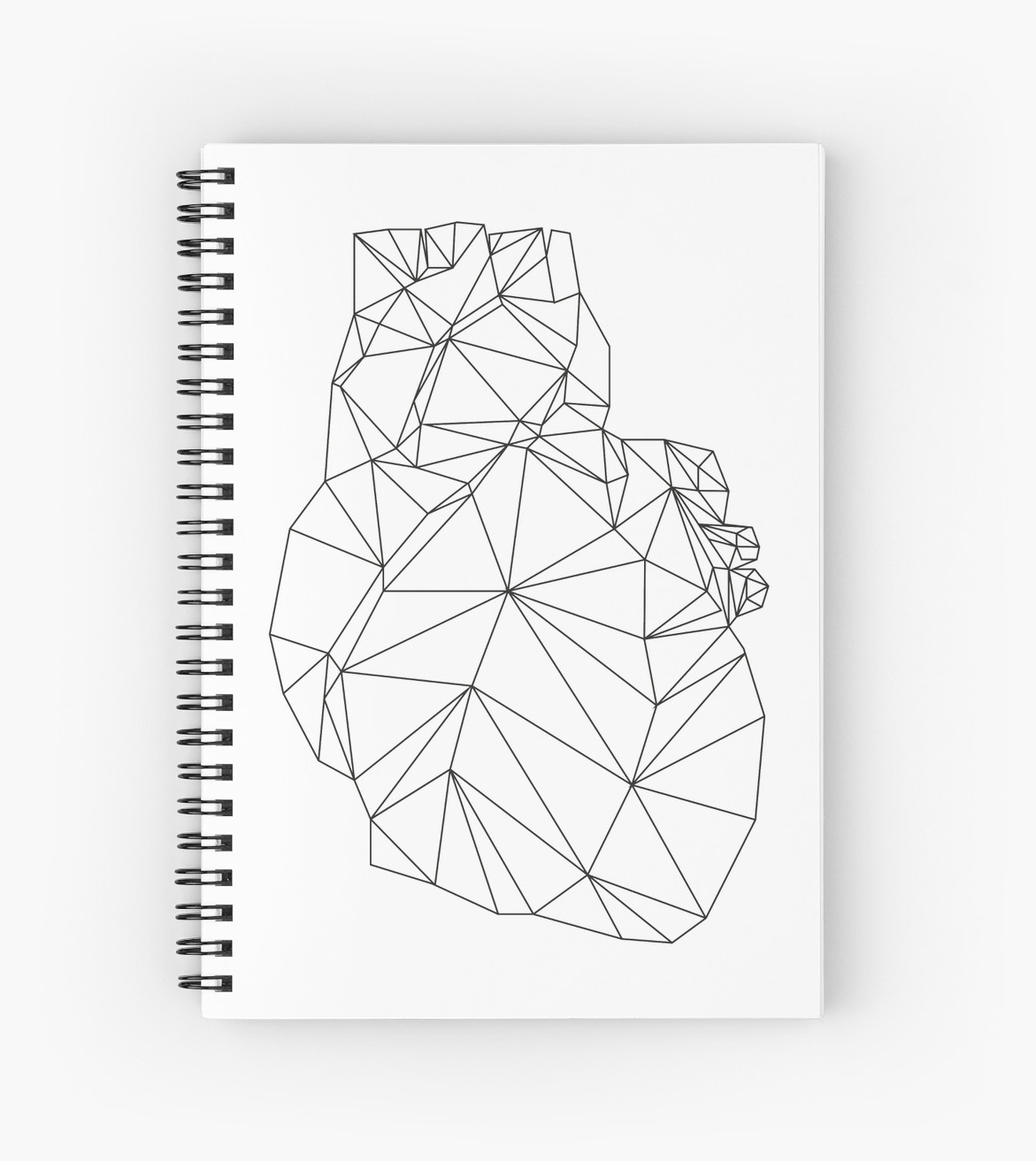 1171x1313 Polygon Heart Spiral Notebooks By Samokami Redbubble