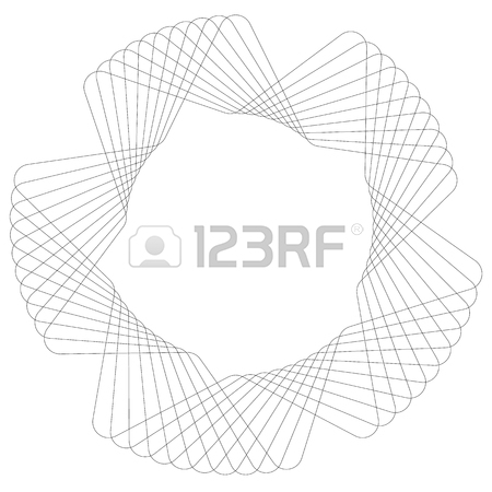 450x450 Spiral Element, Concentric Circles With Brush Strokes Royalty Free