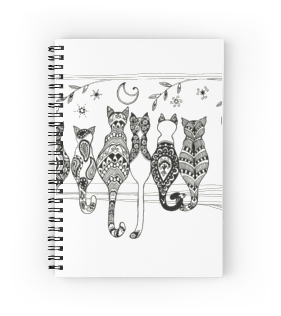 1171x1313 Draw Cat Spiral Notebooks By Bloodymanson Redbubble