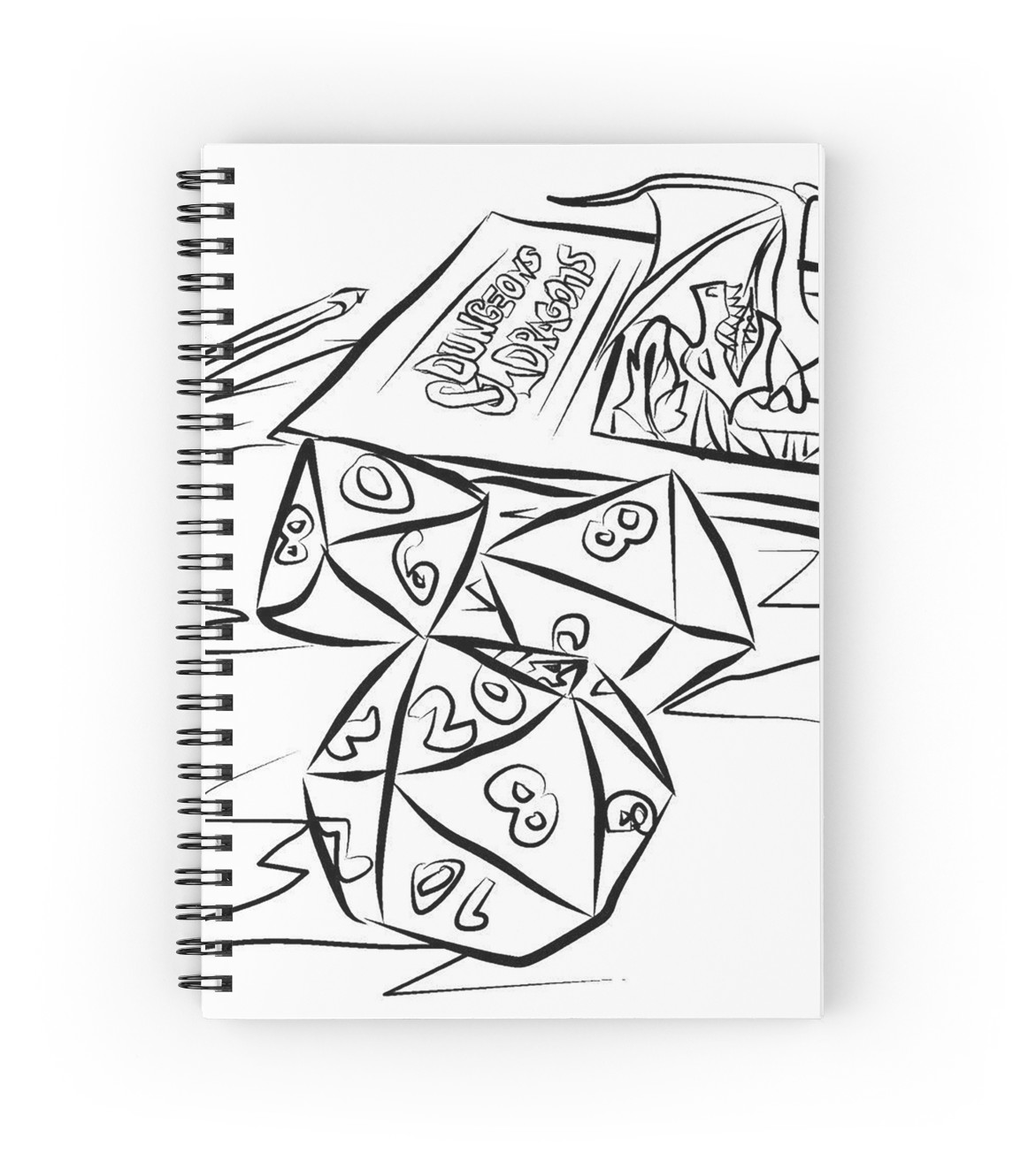 1171x1313 Dungeons And Dragons Spiral Notebooks By Stegerprodesign Redbubble