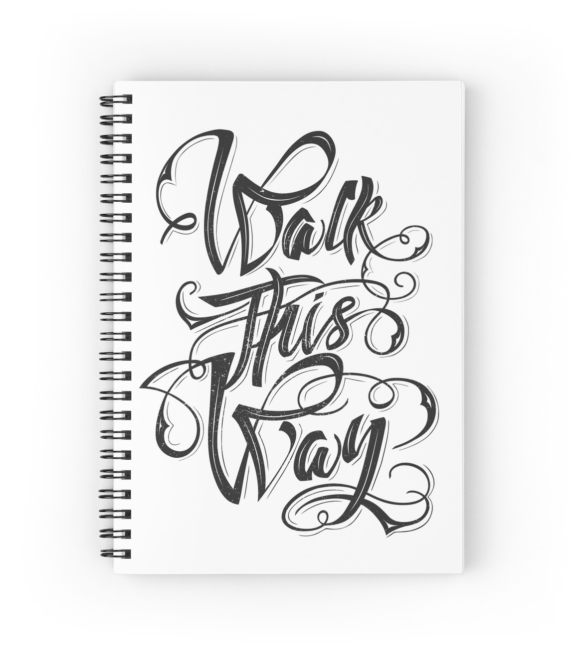 1171x1313 Walk This Way Typography Quote On White Background Spiral