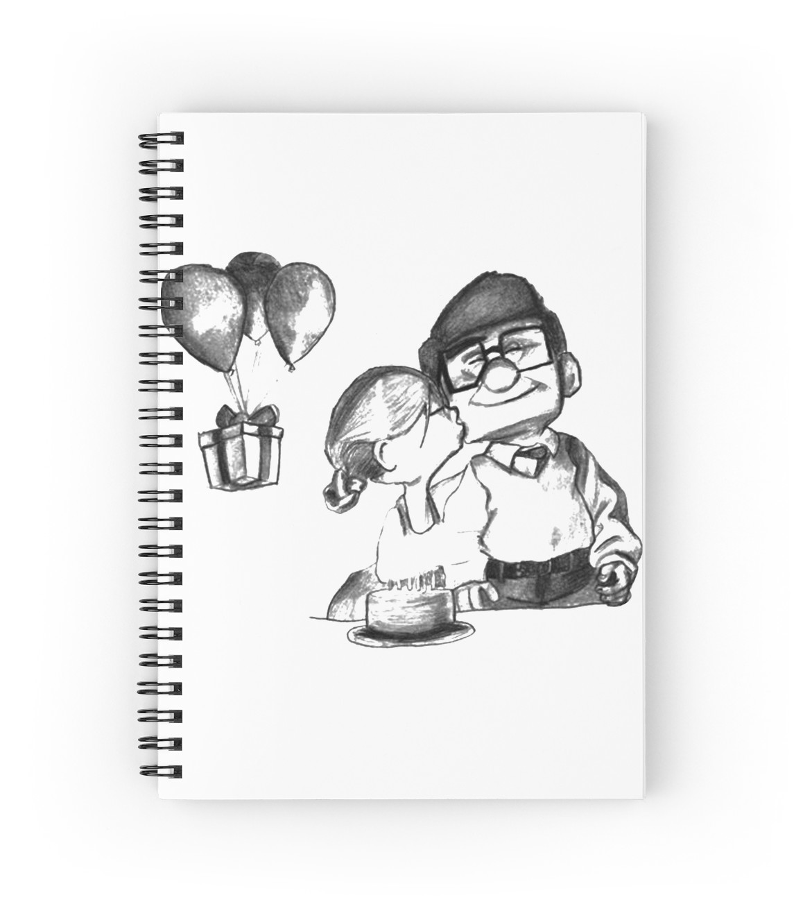 1171x1313 Carl And Ellie Up Romantic Spiral Notebooks By Bessaclaassen