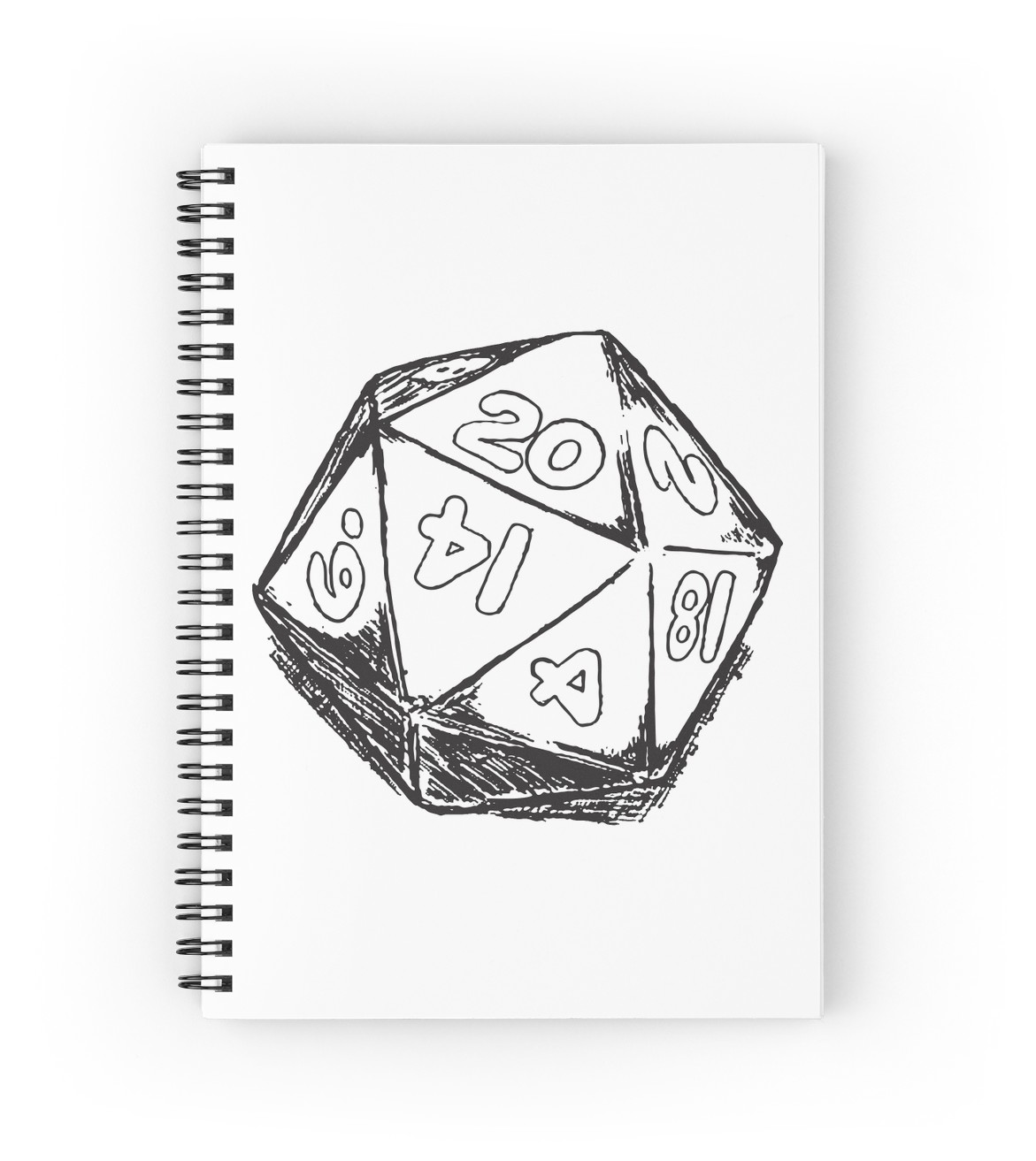 1171x1313 D20 Dice Spiral Notebooks By Hinomaru17 Redbubble