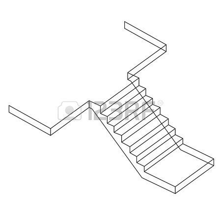 450x450 Top View And Side View Of A Spiral Staircase Royalty Free Cliparts