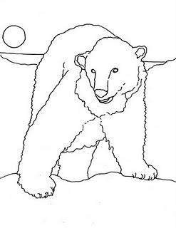 247x320 Polar Bear Coloring Page