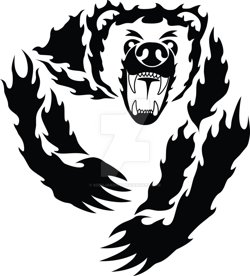 800x882 Tribal Flame Bear Tattoo By Kdesjardins On Must Have