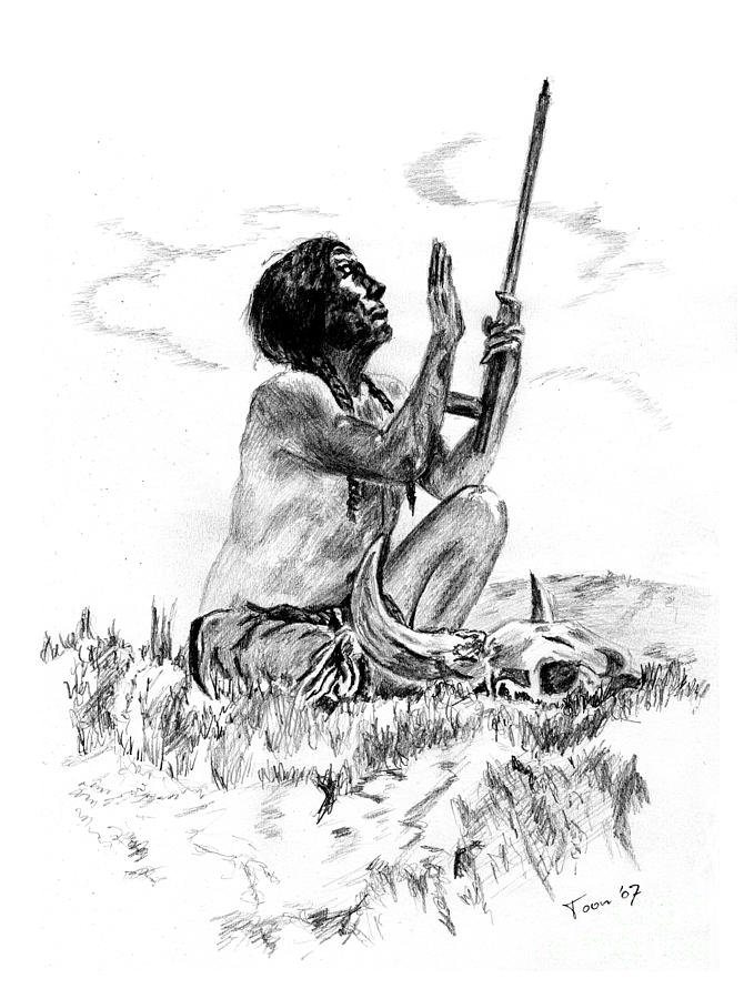 679x900 Great Spirit Drawing By Toon De Zwart