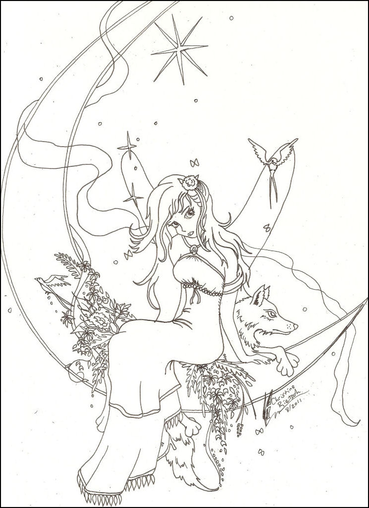 745x1026 Moon Spirit Fairy By Black Feather