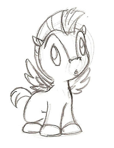 372x485 Baby Pegasus Sketch By Spirit Of Twilight
