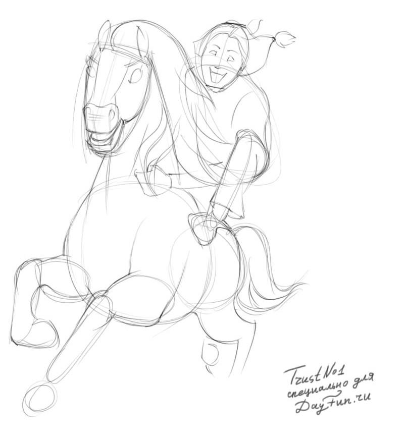 800x876 How To Draw Spirit The Horse Step By Step 2[1] How To Draw
