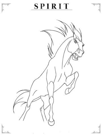 360x480 Spirit Leaping Coloring Page Free Printable Coloring Pages