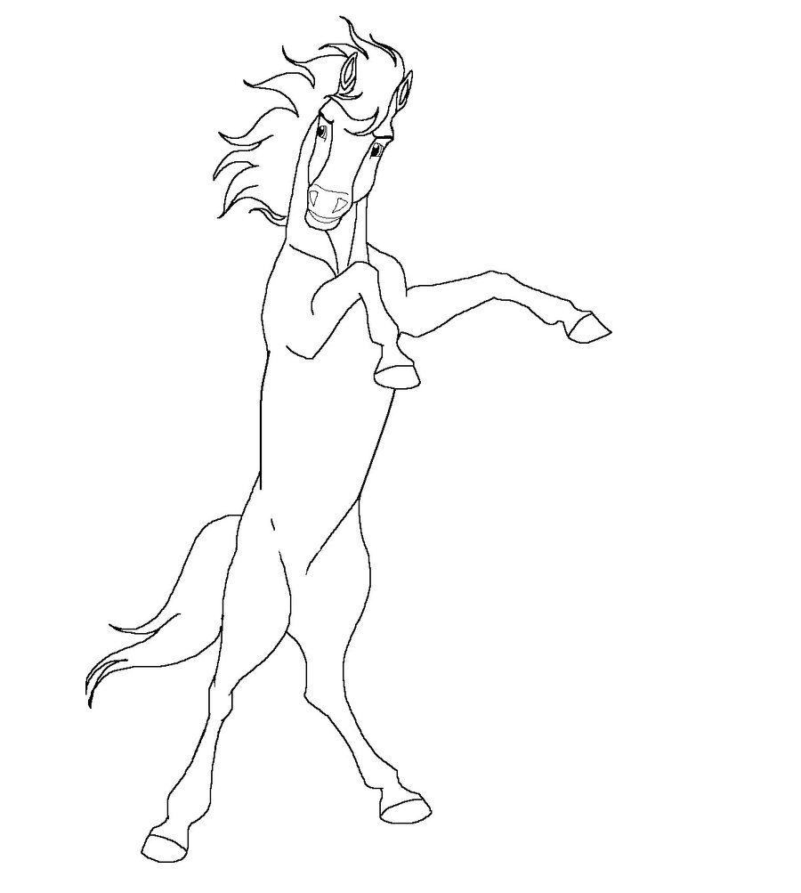 900x1003 Rearing Horse Drawing