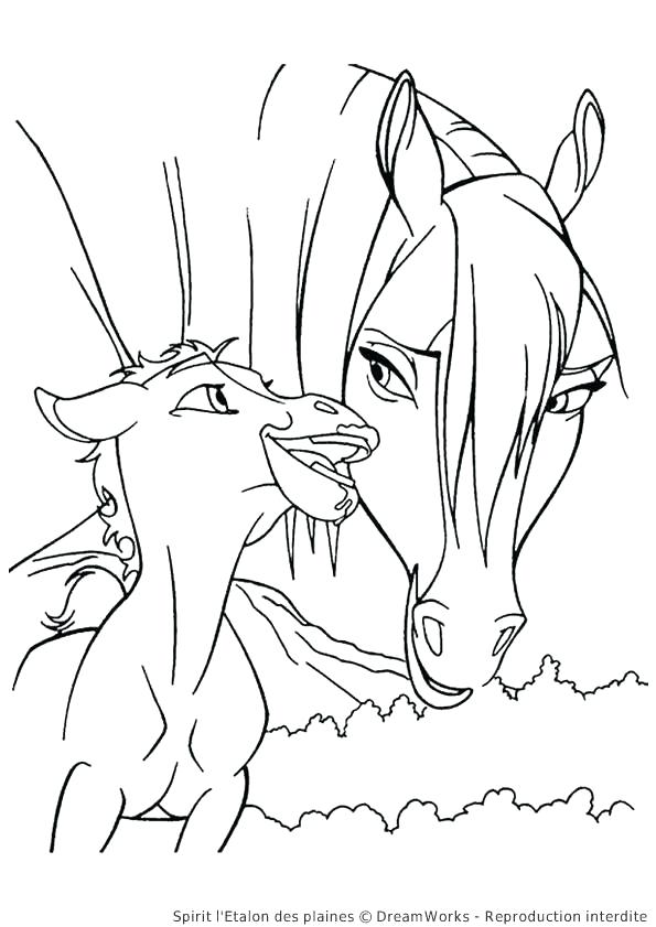 595x841 Simple Spirit Stallion Of The Cimarron Coloring Pages Image