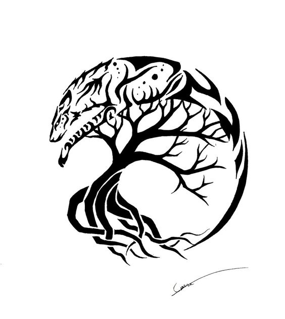 564x630 Spirit Wolf And Tree Of Life By