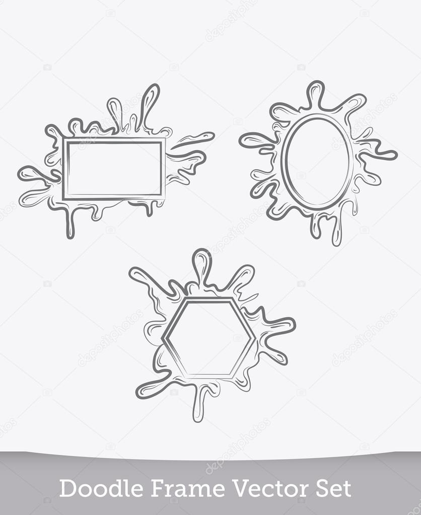 836x1023 Doodle Splash Frame Stock Vector Samoilik