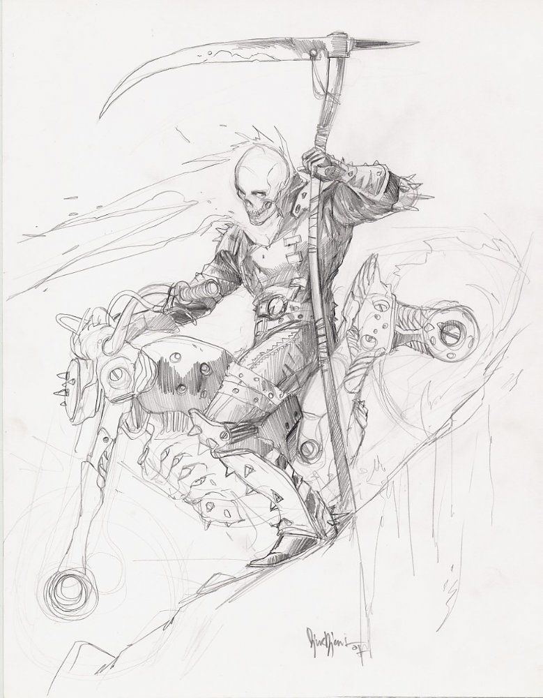 779x1000 Splash Page Comic Art For Sale Artwork Ghost Rider Unpub By