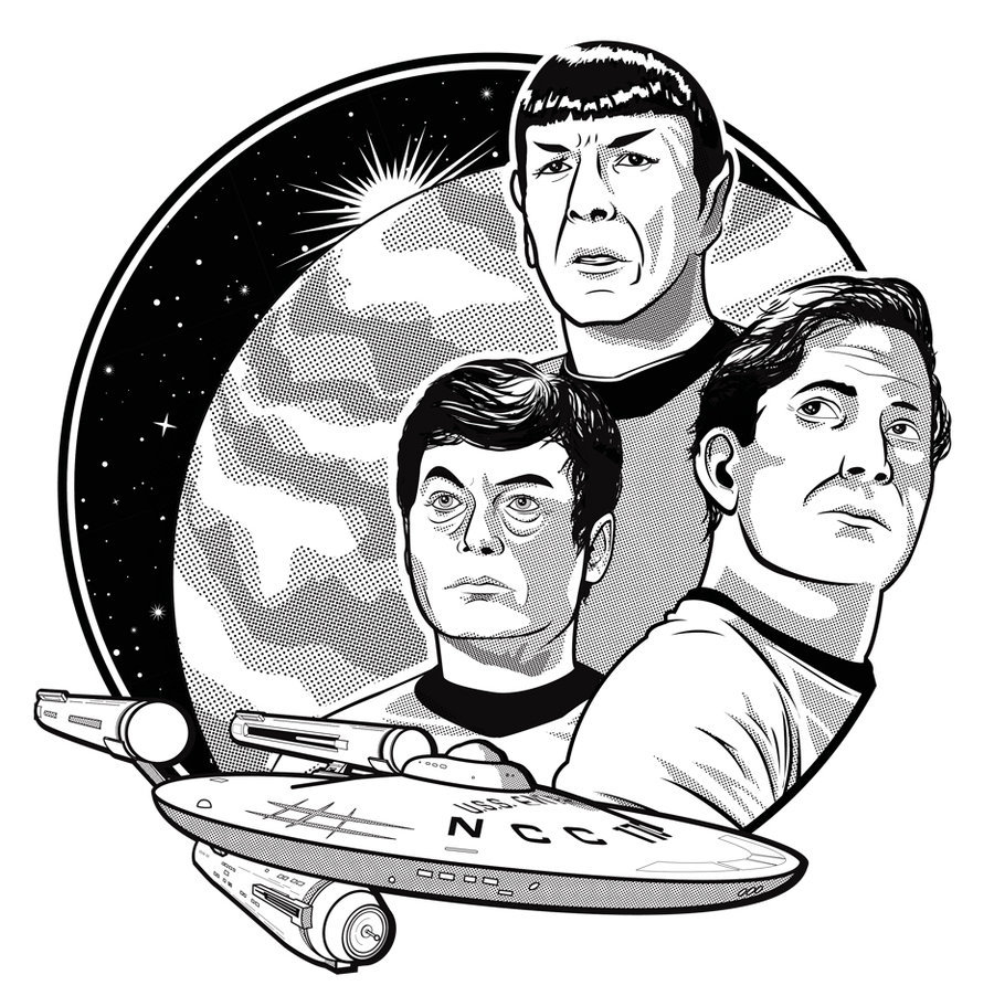 900x902 Kirk, Spock, And Mccoy By Vast Cerulean